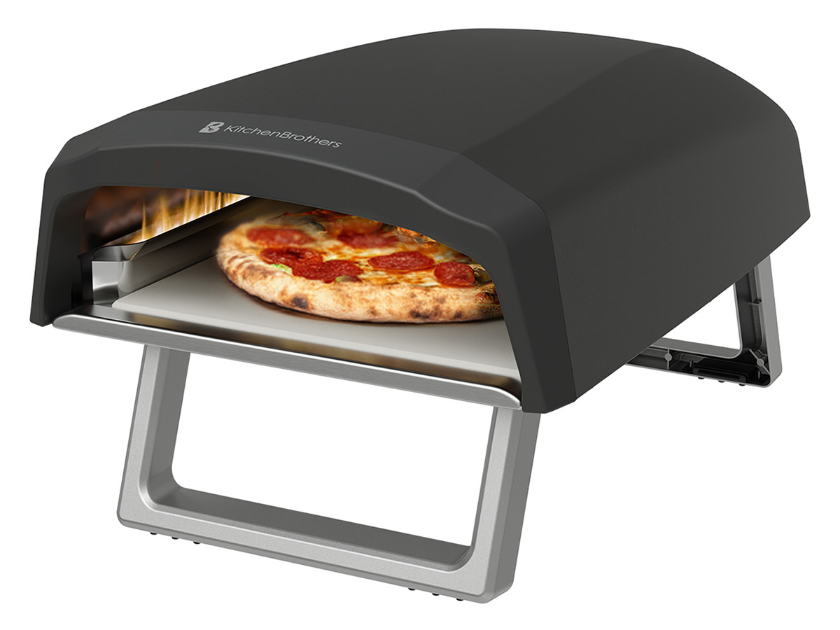 KitchenBrothers dubbele brander Pizza Oven - gas