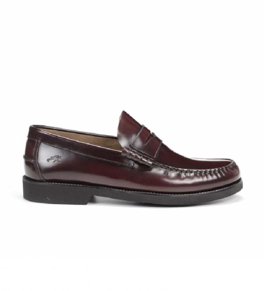 Sapatos de couro bordô Fluchos Stamford
