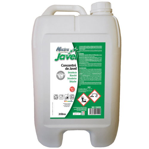Eau de javel à 9,6% de chlore actif Nectra bidon de 20L