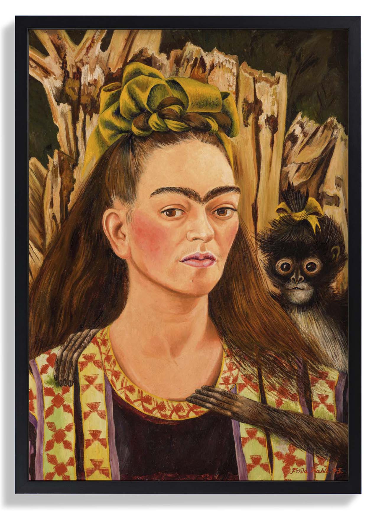 Selbstporträt mit Affe von Frida Kahlo