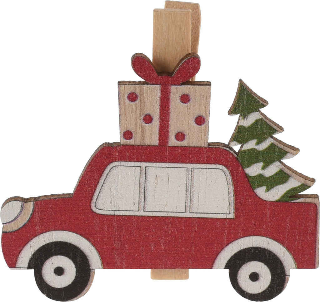 Conjunto 6 Molas Carro Natal Sortido