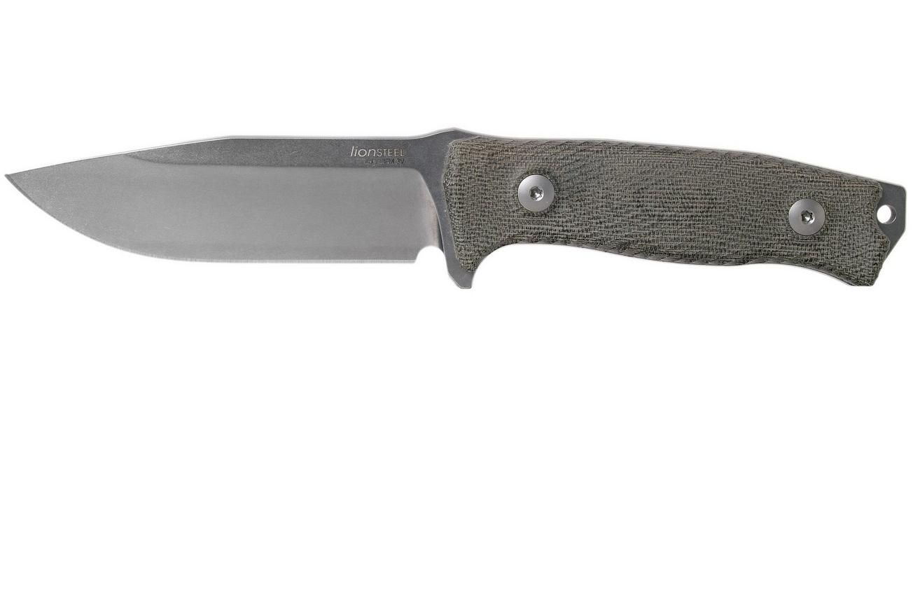 LionSteel M5 CPM 3V, Green Canvas Micarta, Knivesandtools Exclusive survivalmes