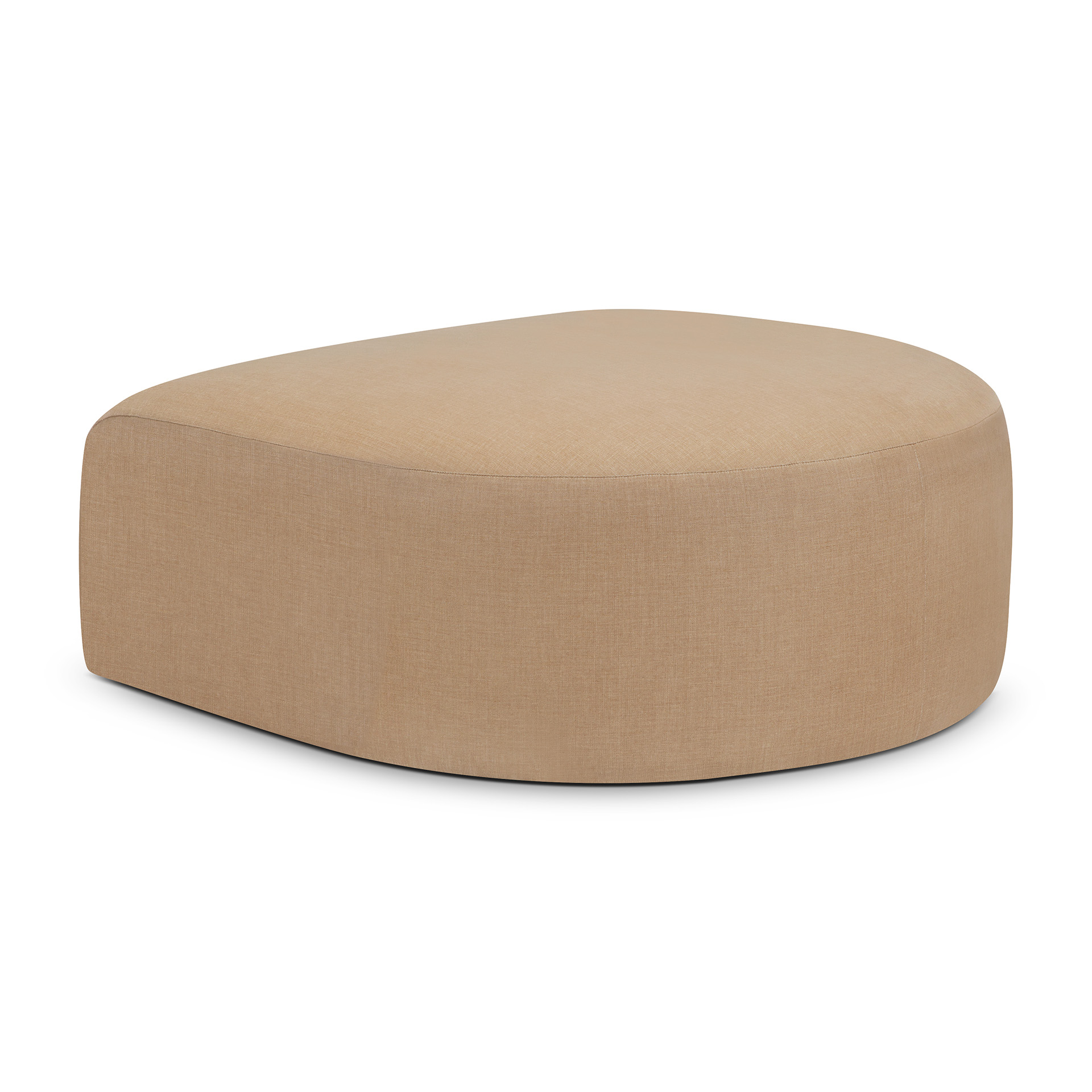 Bulky modulaire sofa - halfronde voetenbank - light sepia