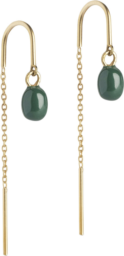 ENAMEL Copenhagen Earring, Eleanor Petrol green