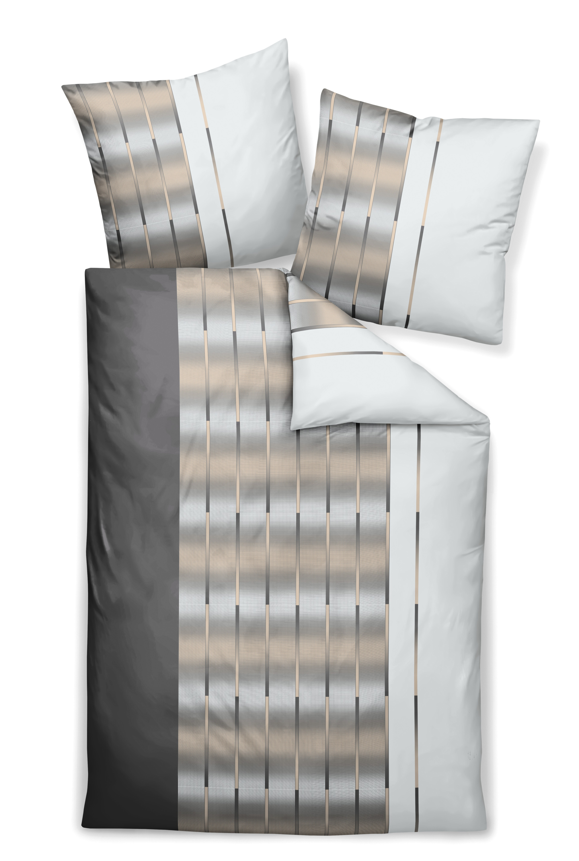 Bettwäsche MILANO Mako-Satin 155x220 cm, mit 1 Kissen