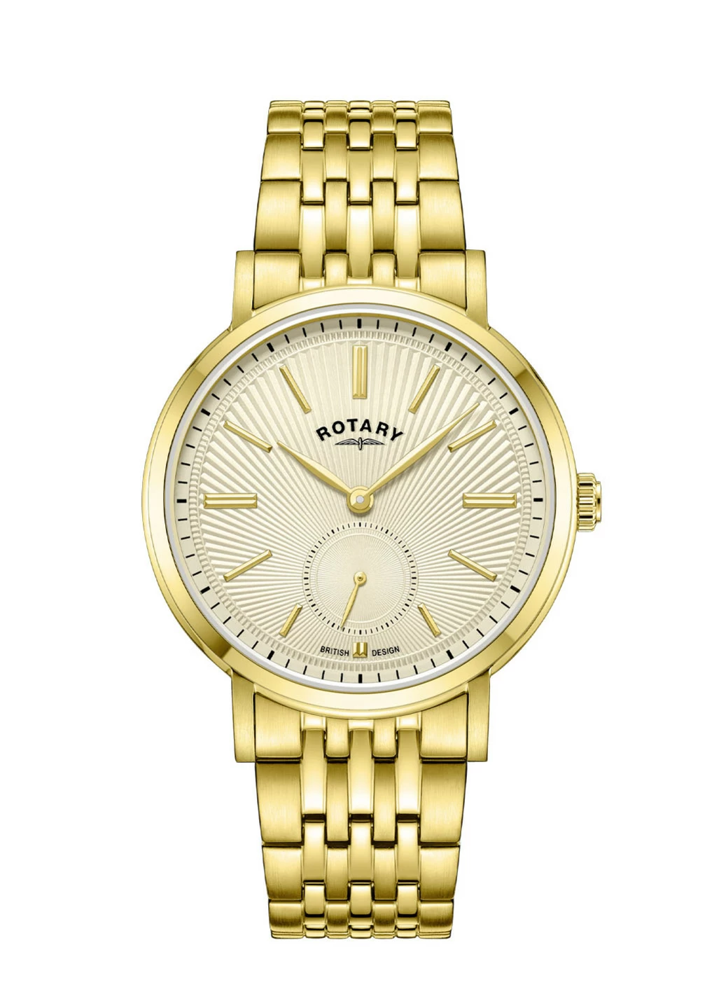 Rotary Quartz-Herrenuhr mit Edelstahlbandgehäuse