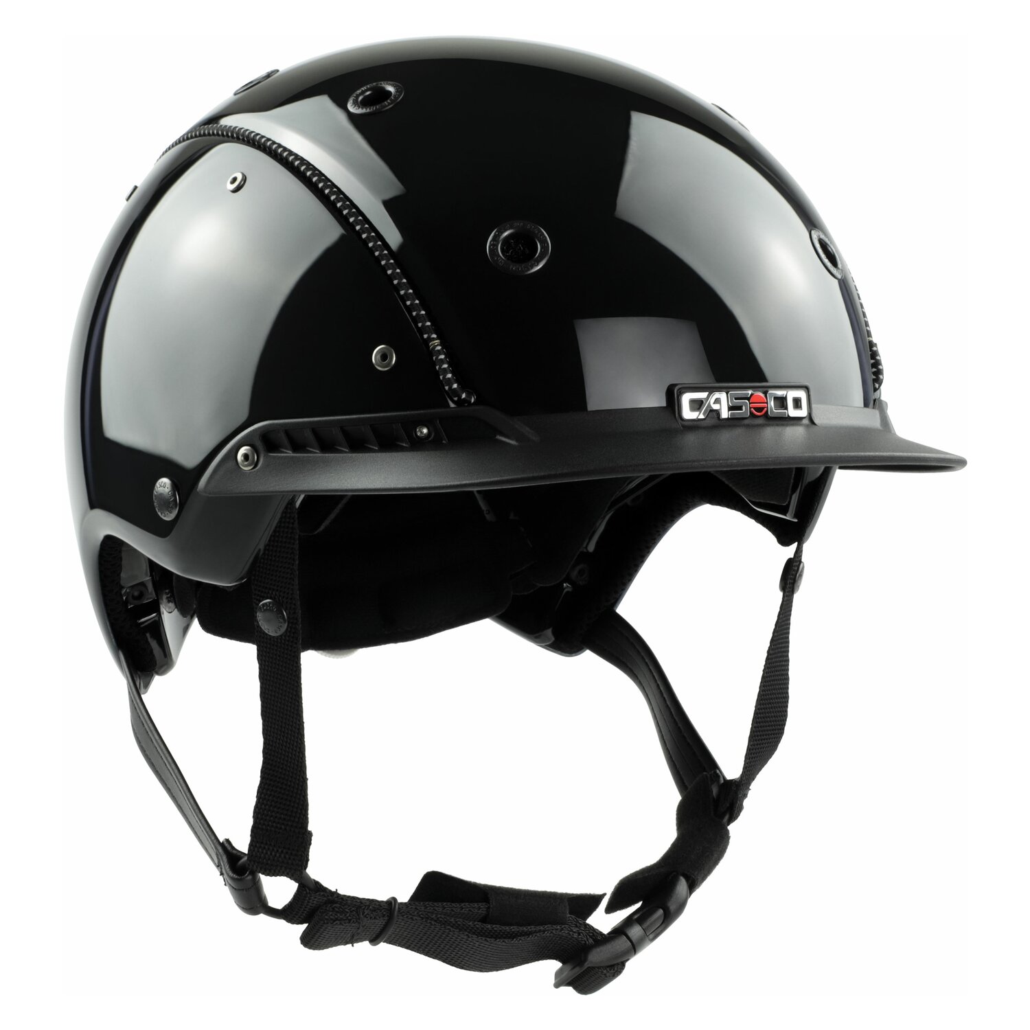 CASCO Reithelm Champ-3 Plus  - schwarz/glanz - L (58-62)