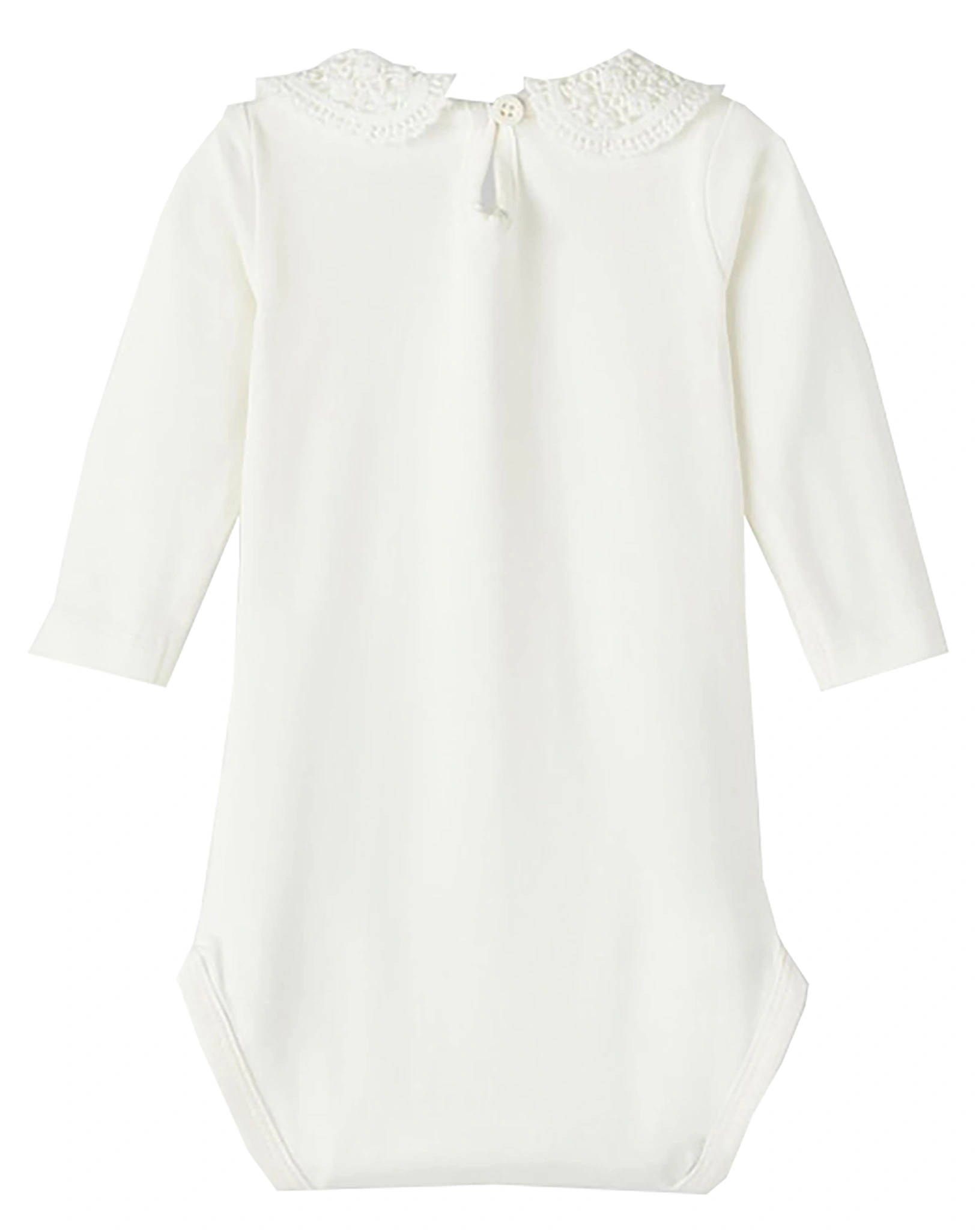 Langarmbody NBFTYLLA mit Kragen in white alyssum