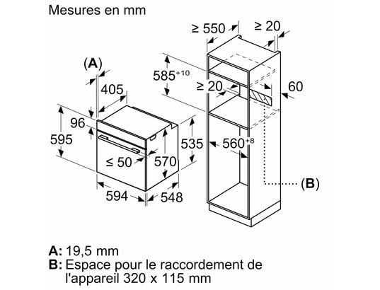 BOSCH - Four encastrable pyrolyse HBA171BS4F, Série 2, AutoPilot10