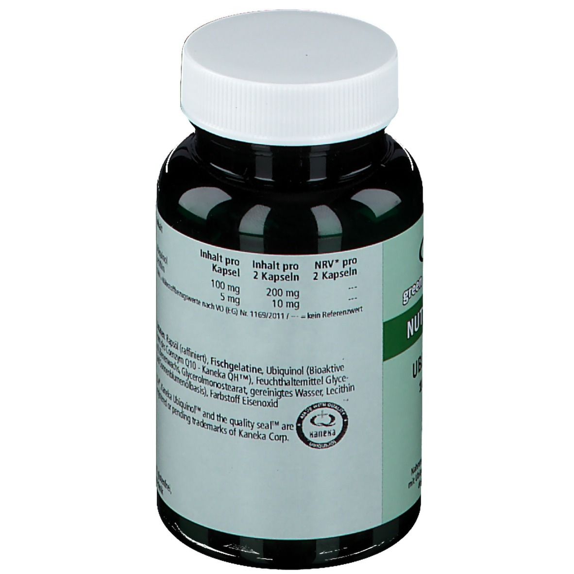 green line NUTRITHEKE 11A Ubiquinol 100 mg