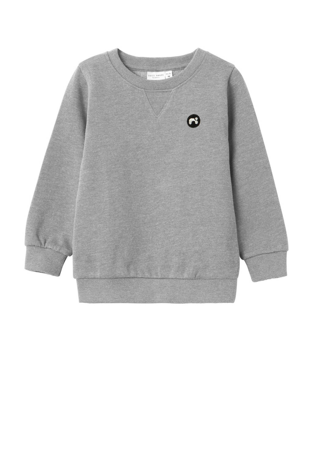 NAME IT sweater NMMVIMO grijs melange