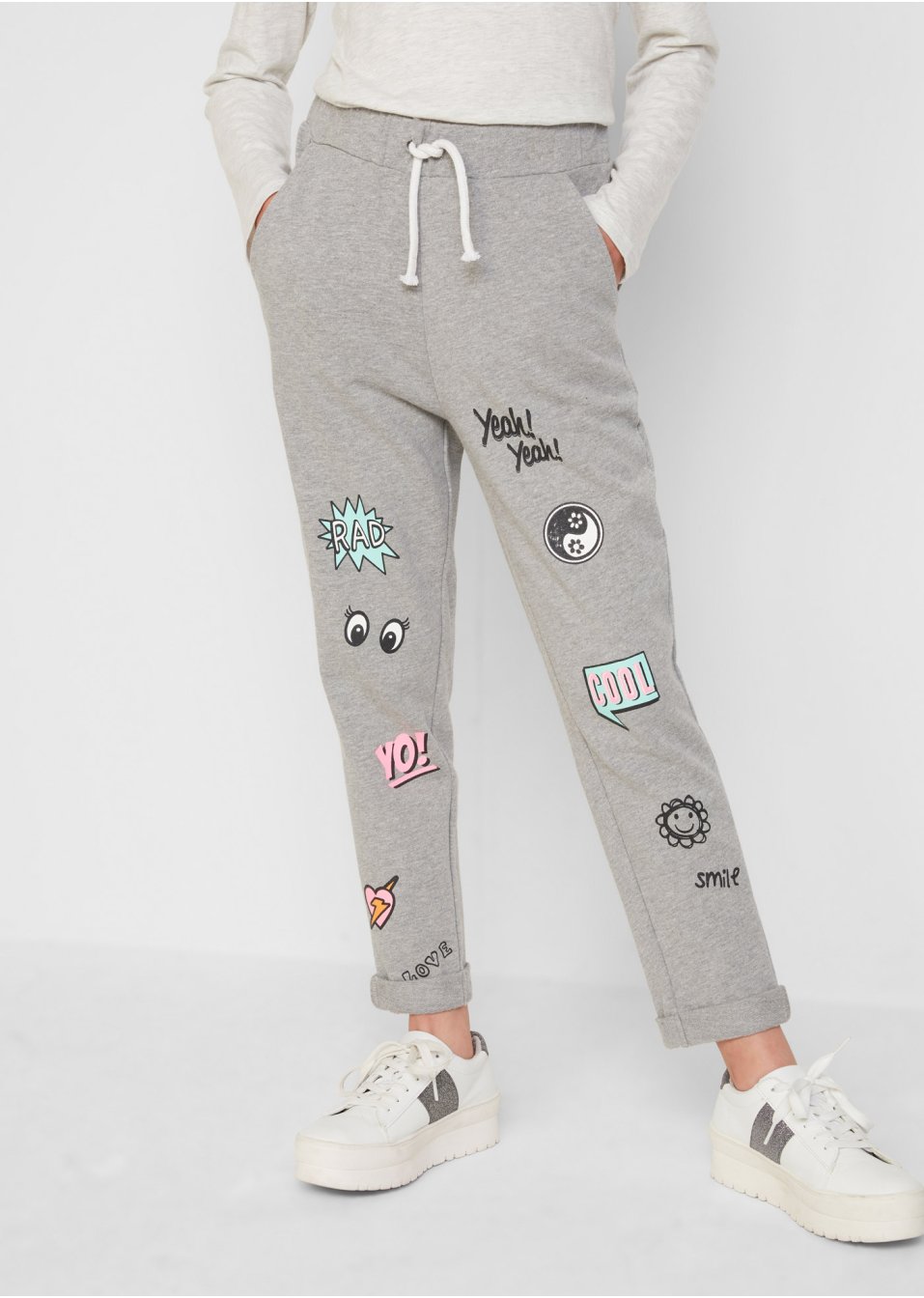 Pantalon sweat décontracté à imprimé BD