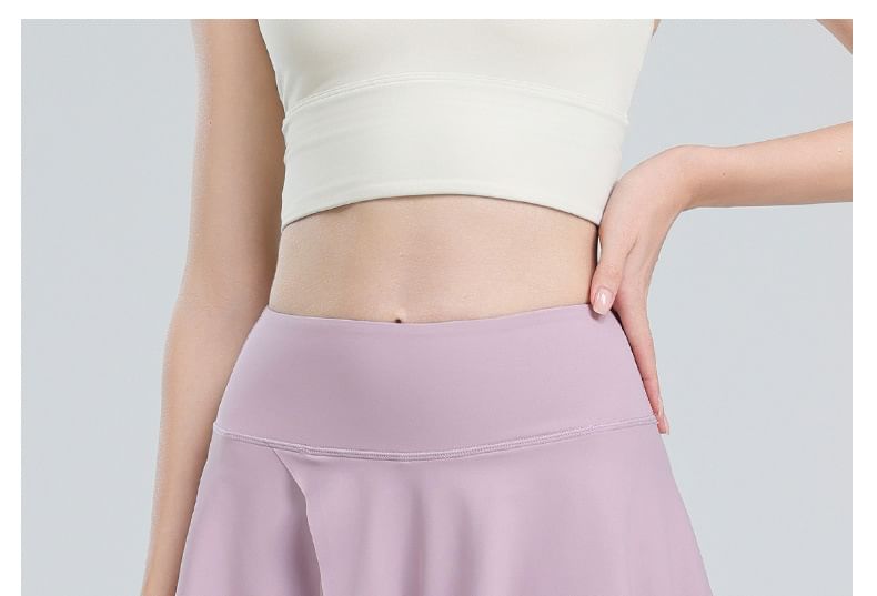 Claduodoe - Effen mini-sportskort met hoge taille