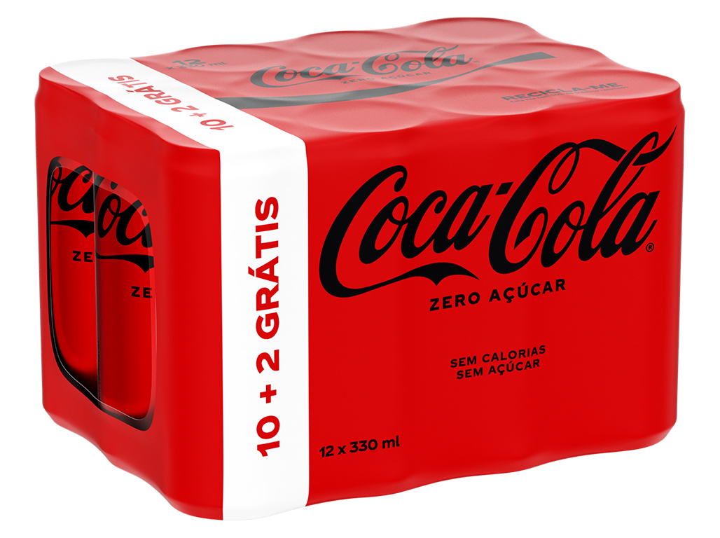REFRIGERANTE C/ GÁS COCA-COLA ZERO LATA 12X0.33L