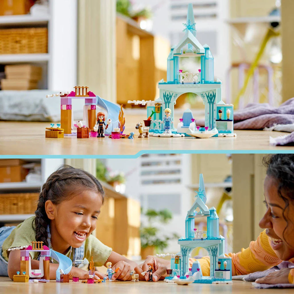 Leuke complete set voor de kleinste bouwers!Elsa's Frozen kasteel Bouwbaar Speelgoed met Elsa en Anna Poppetjes 43238