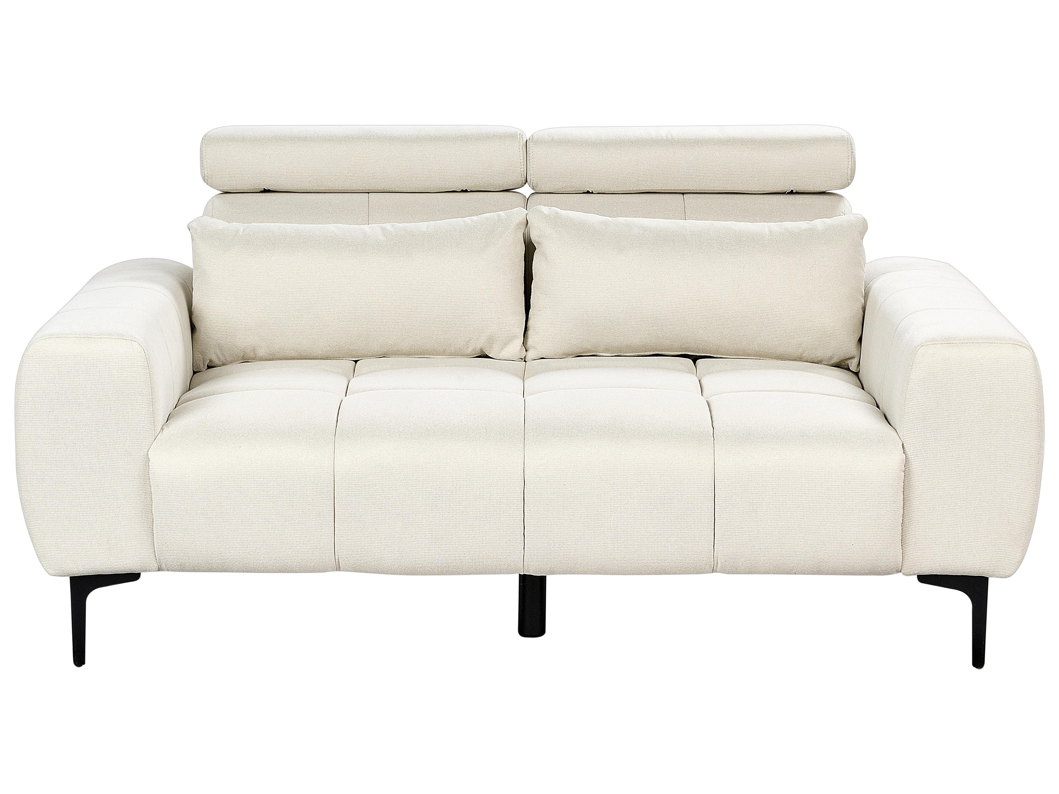 Bank 2-zits VEGAMO Stof Lichtbeige