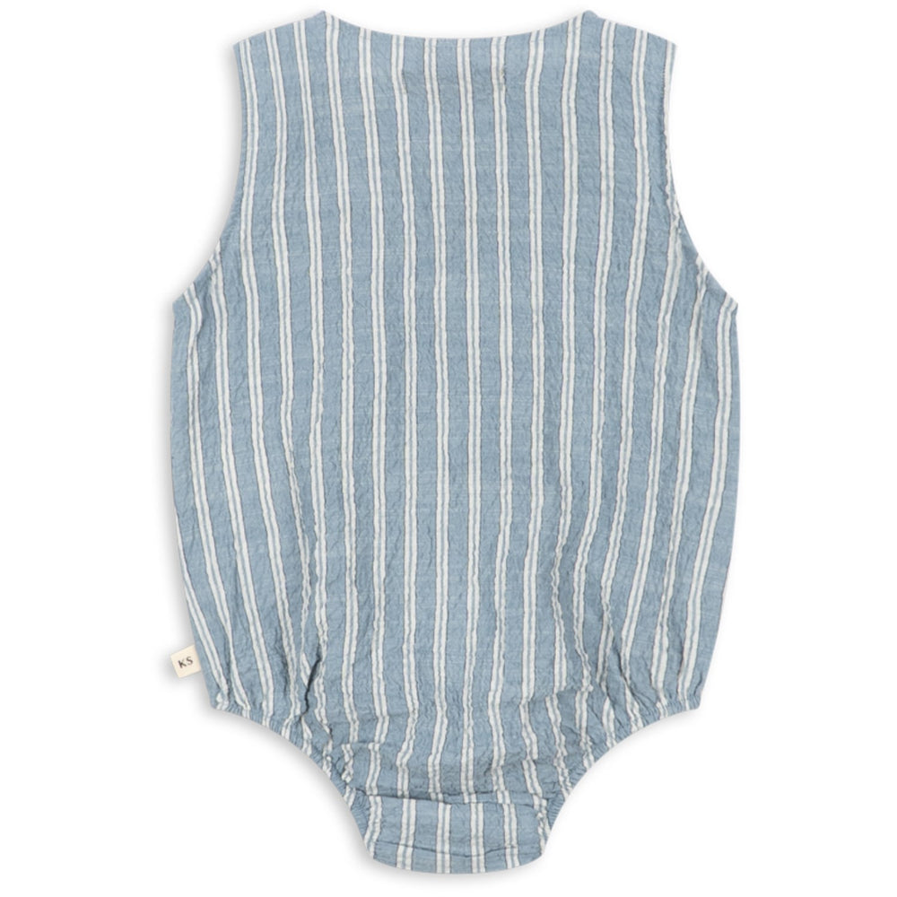 Køb Konges Sløjd Trio Bleu Stripe Elliot Romper Gots
