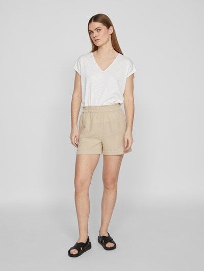 Vila Visyma V-Neck Cap Sleeve Top