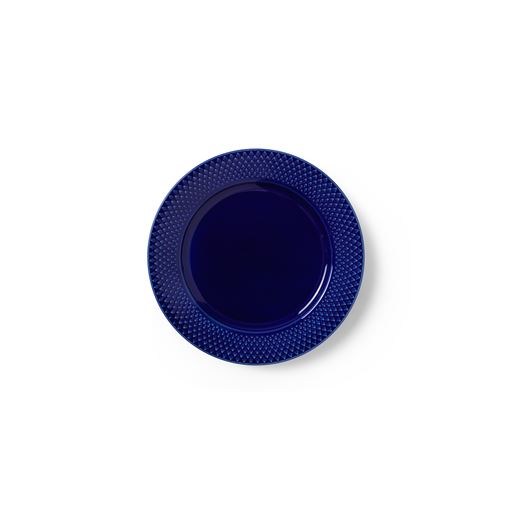Lyngby Porcelæn Rhombe Color Tallerken, Blå, Ø23 cm