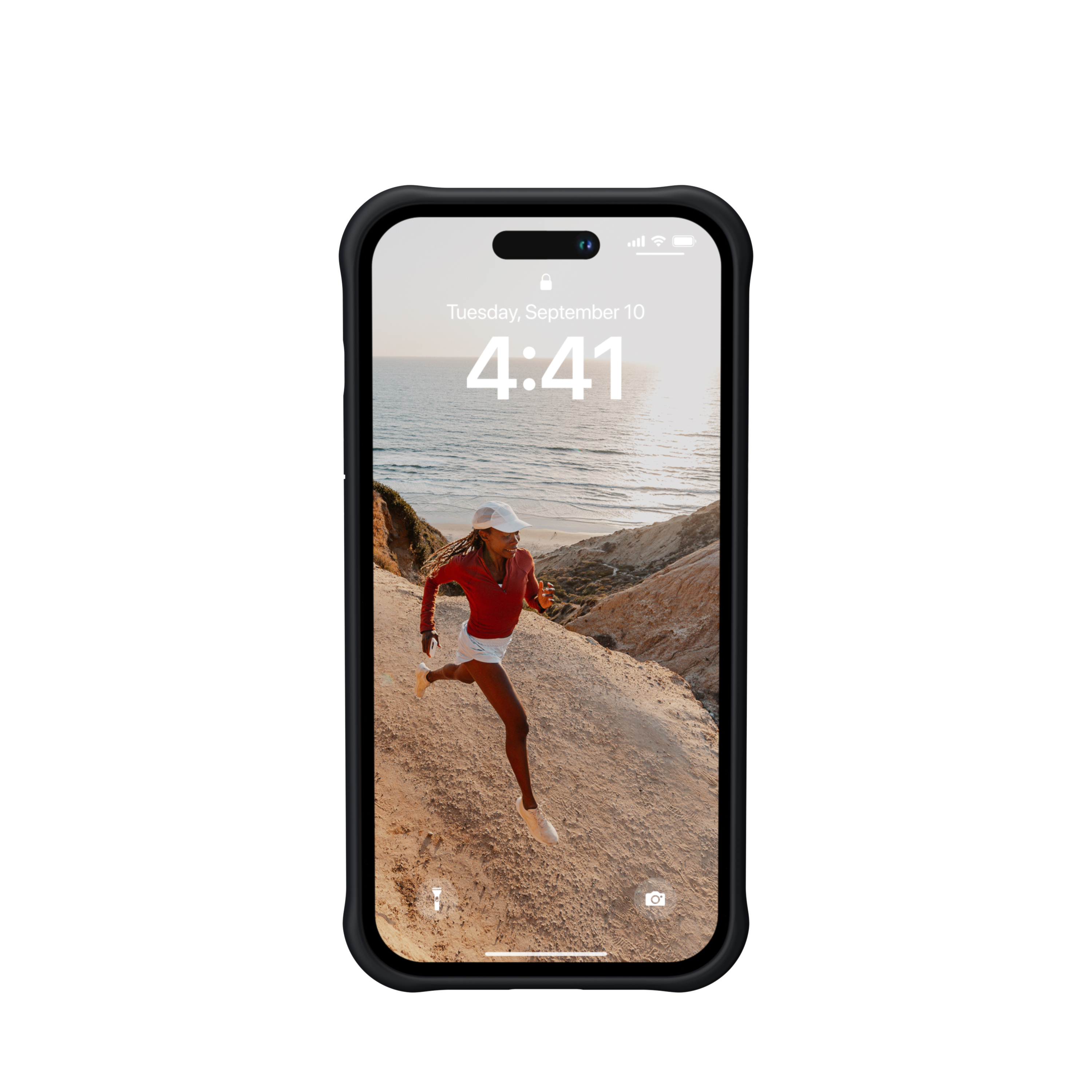 UAG Urban Armor Gear [U] - iPhone 14 Pro Antimikrobielle Hybrid MagSafe Hardcase Schutzhülle Dot (114082314040) - Schwarz