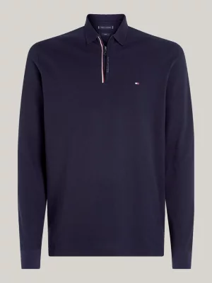 Polo de manga comprida Global Stripe Zip Slim Fit