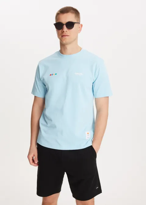 T-shirt met print coastal blauw (BLW.FR)