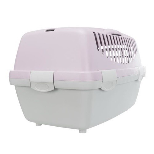 Transportadora para animais de estimação Trixie Capri com alça, cinza e malva