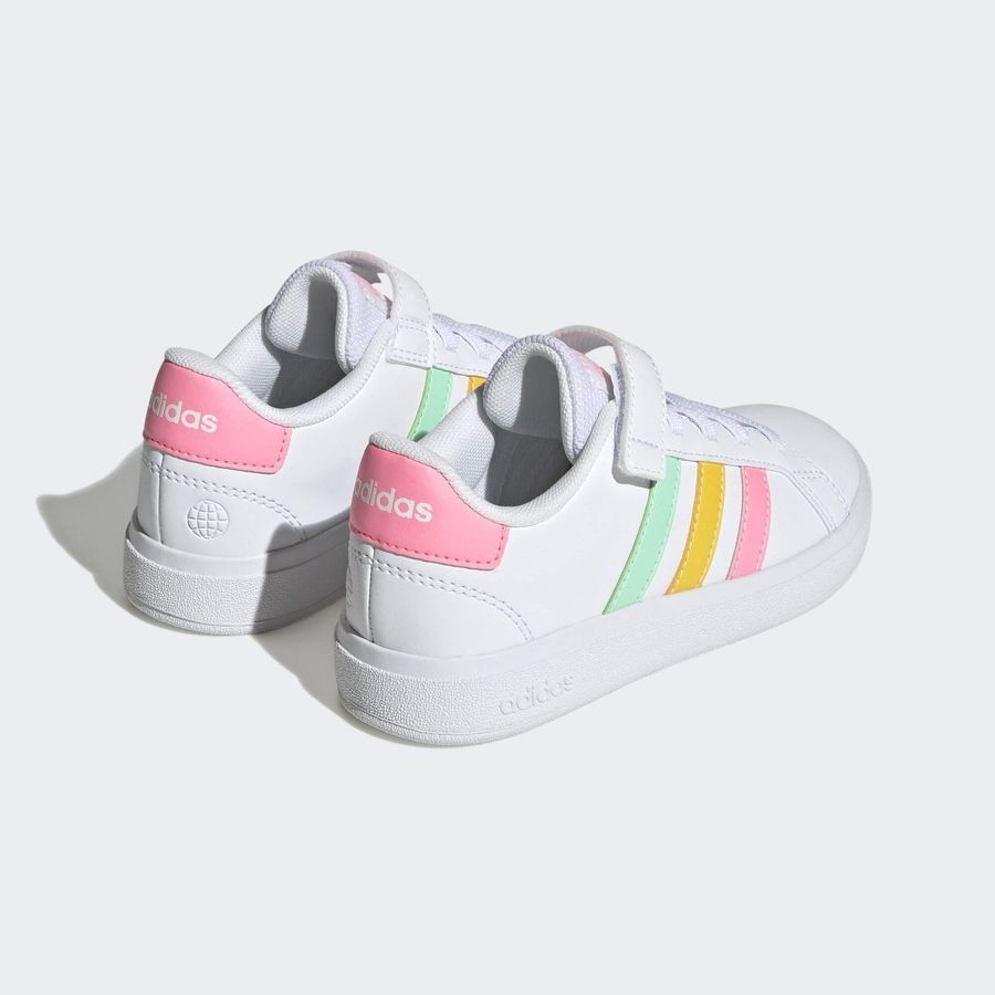Adidas Chaussure à lacets élastiques et bride sur le dessus Grand Court Court