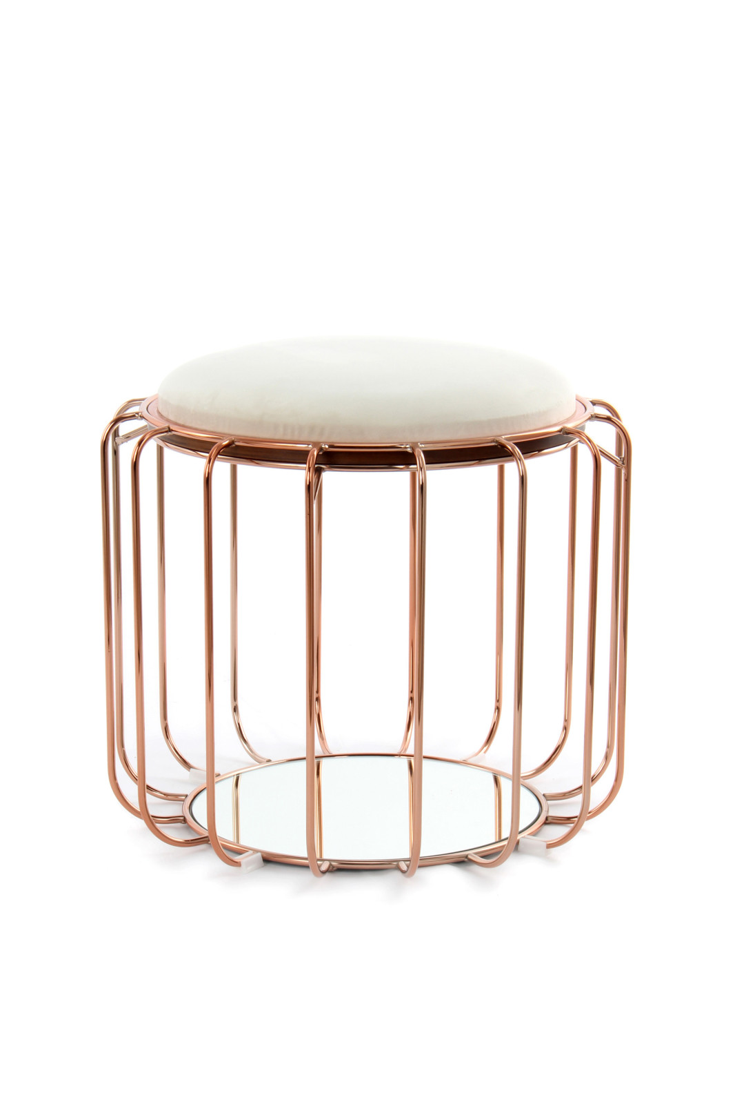 Tisch-Hocker COMFORTABLE - beige-rose - Metall