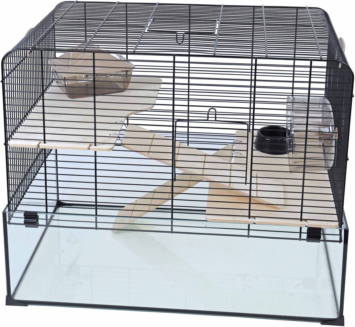 Inter-zoo hamsterkooi Vision 58 zwart 65 x 35,5 x 39 cm