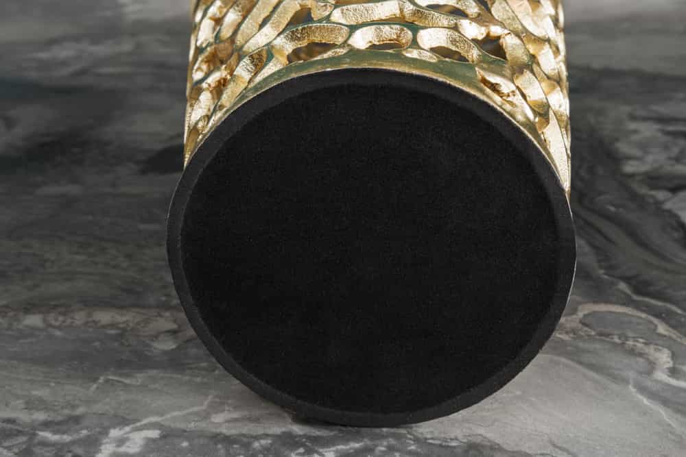 Filigrane Design Vase ABSTRACT LEAF gold 65cm Handarbeit
