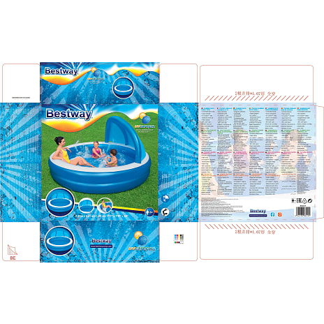Bestway Summer days familiebadebassin 850 liter
