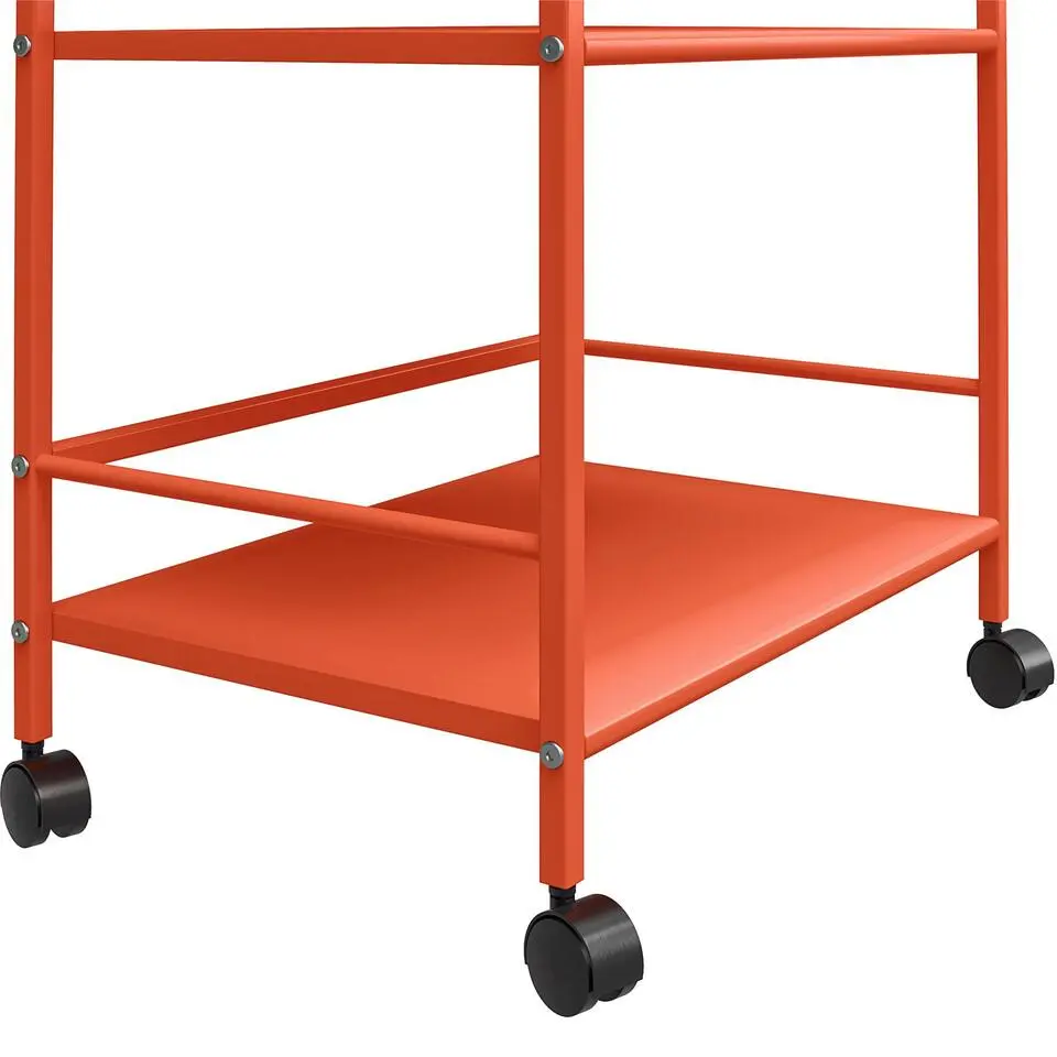 Cache - Metalen rolwagen oranje