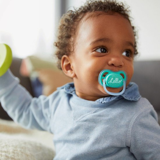 Lot 2 sucettes ultra air   I love papa et montgolfière        6-18 mois   de               Philips AVENT