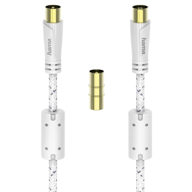 Hama antennekabel 120 dB (hvid/1,5m)