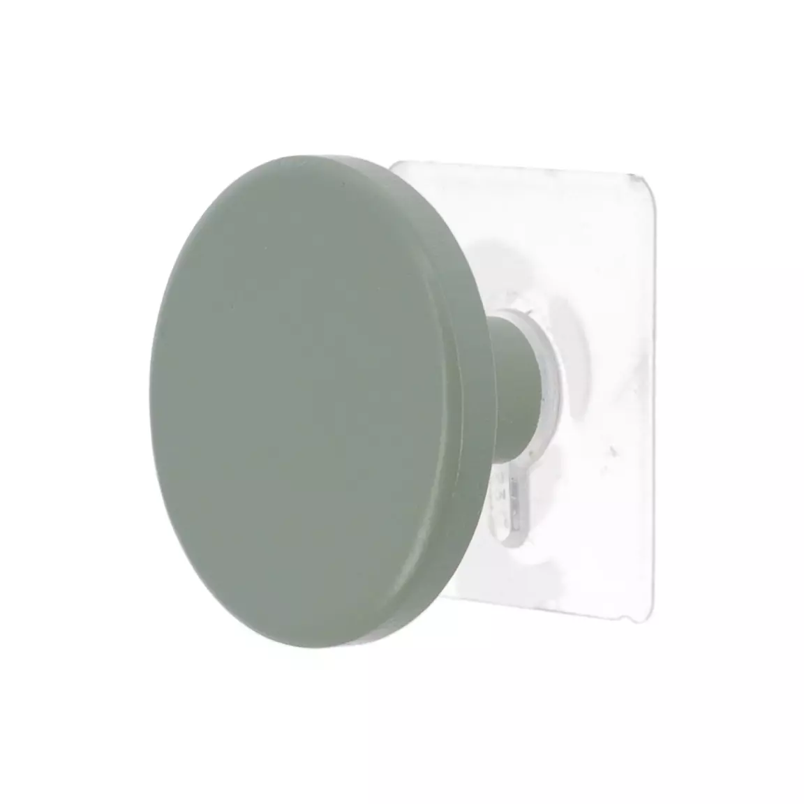 Patère adhésive (D6,5 cm) Easy Chic Kaki