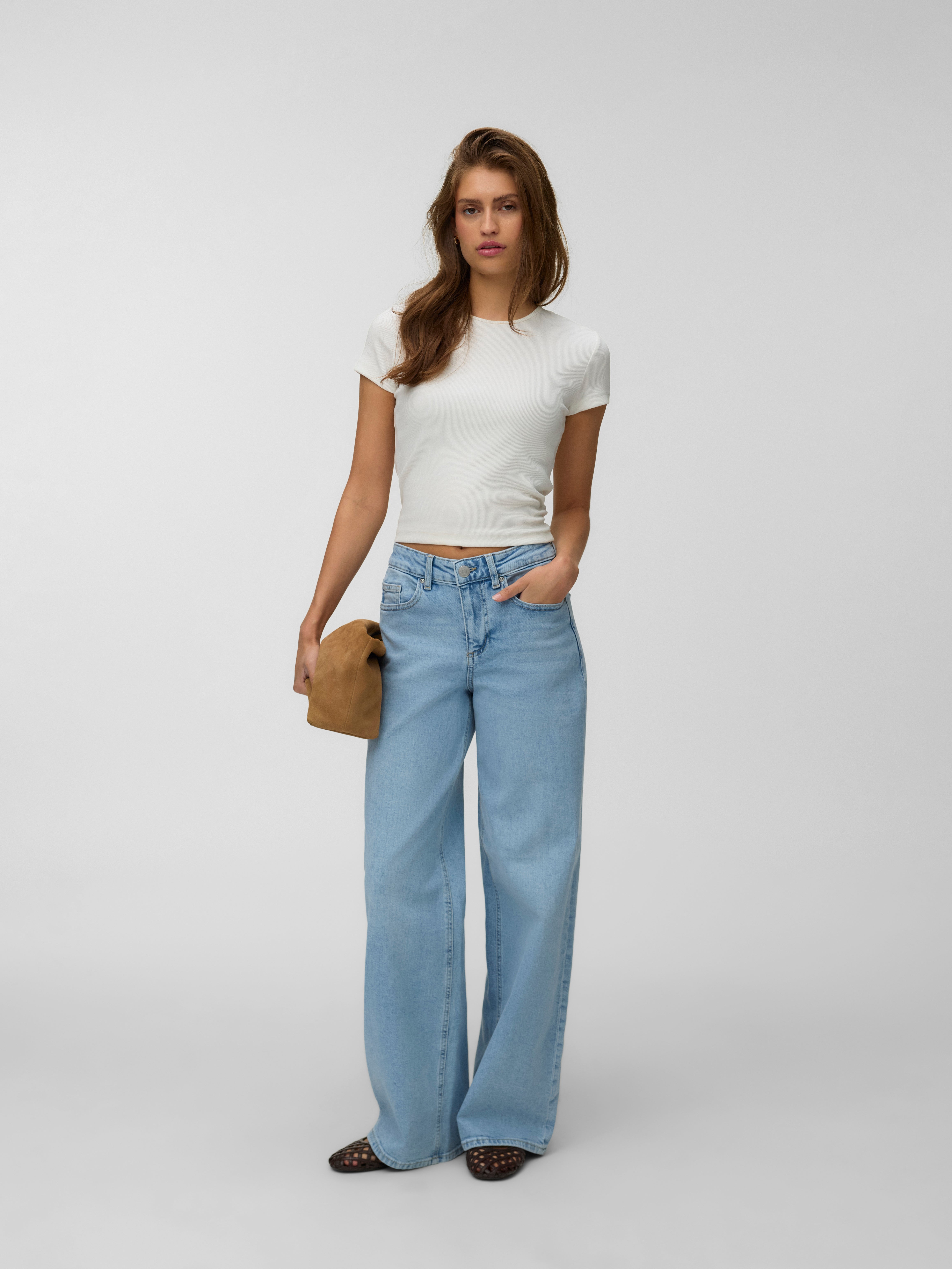 VMSANDIE-STRETCH Mid rise Wide fit Jeans