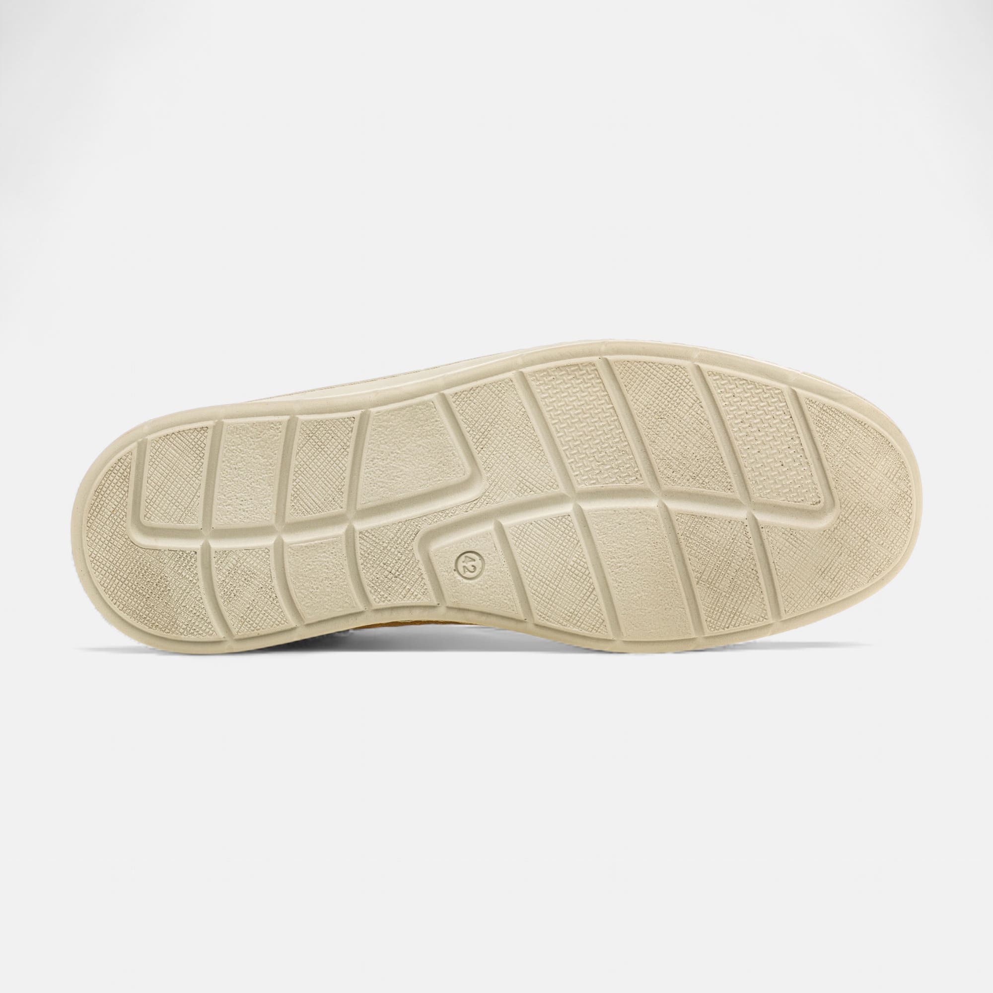 Mocassins pieds sensibles Homme en cuir beige