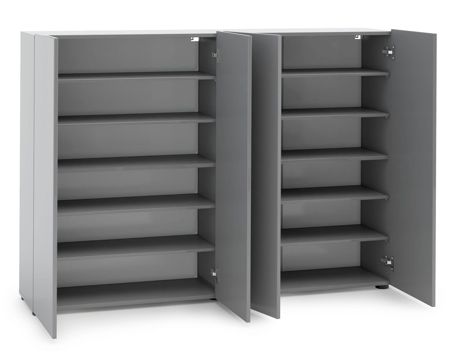 Schuhschrank VERONA 160 x 115 cm Grau Lack