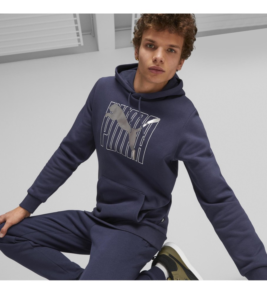 Moletom Puma ESS+ Logo Lab Holiday, Azul Marinho