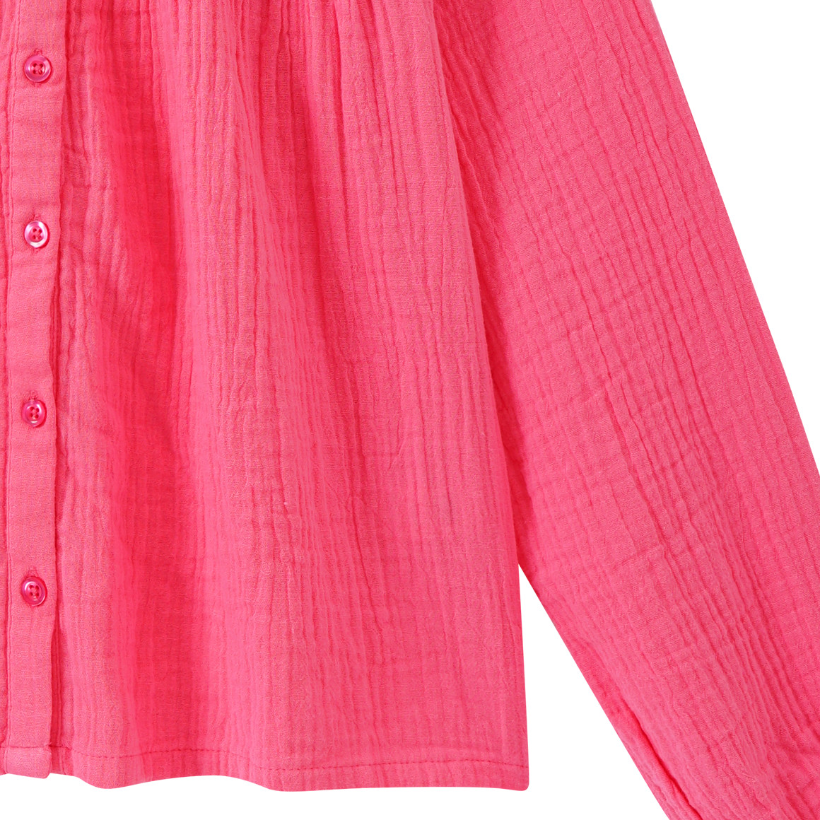 Yigga Mädchen Musselinbluse aus Bio-Baumwolle pink