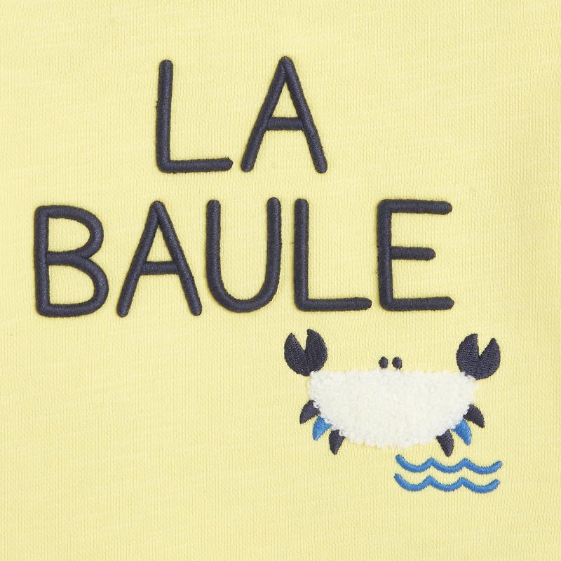 Sweat molleton La Baule jaune bébé garçon Jaune