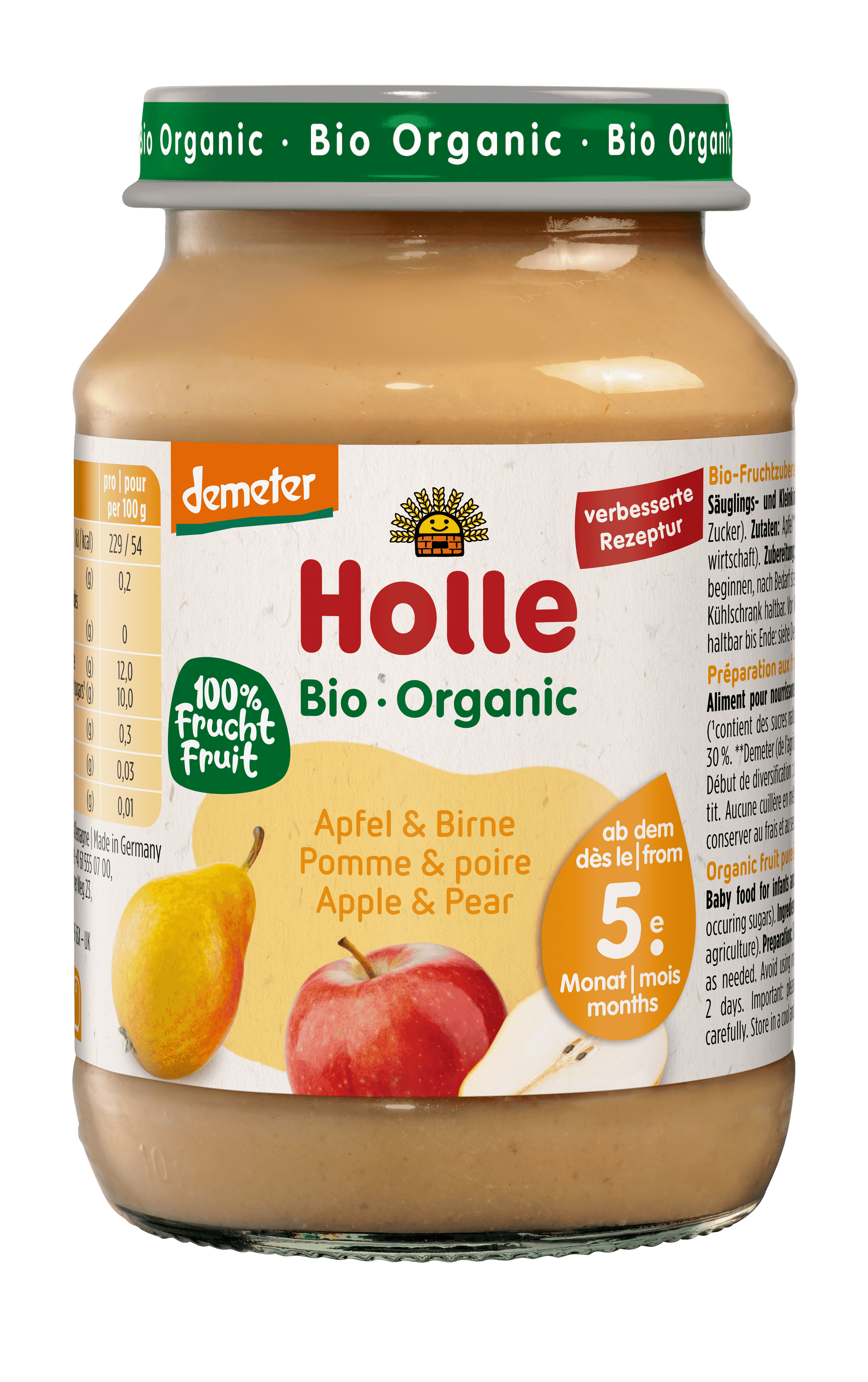 HOLLE Apfel und Birne<br>190 g, Glas