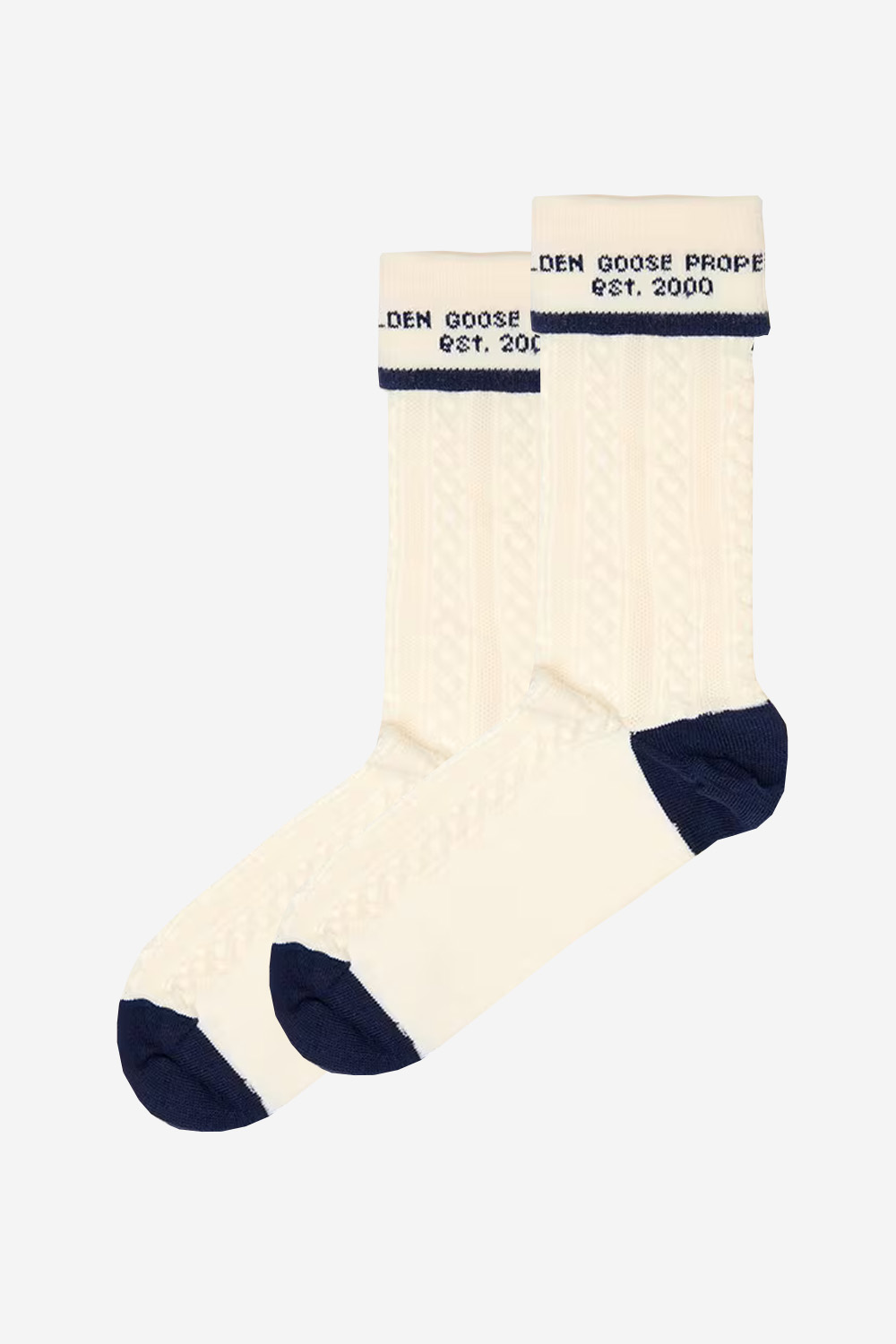 Turn-up cotton socks