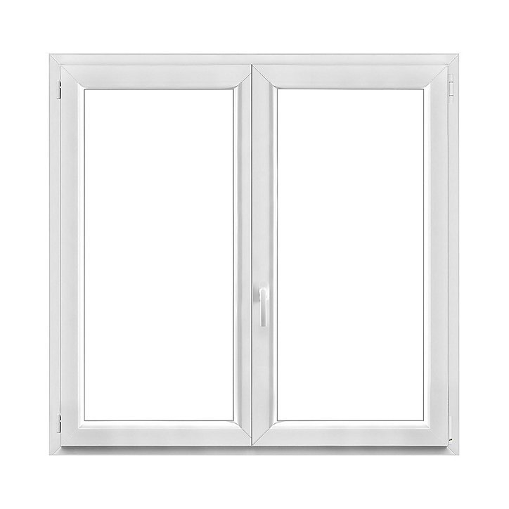 Fenêtre PVC 2 vantaux oscillo-battant GoodHome blanc - l.140 x h.135 cm