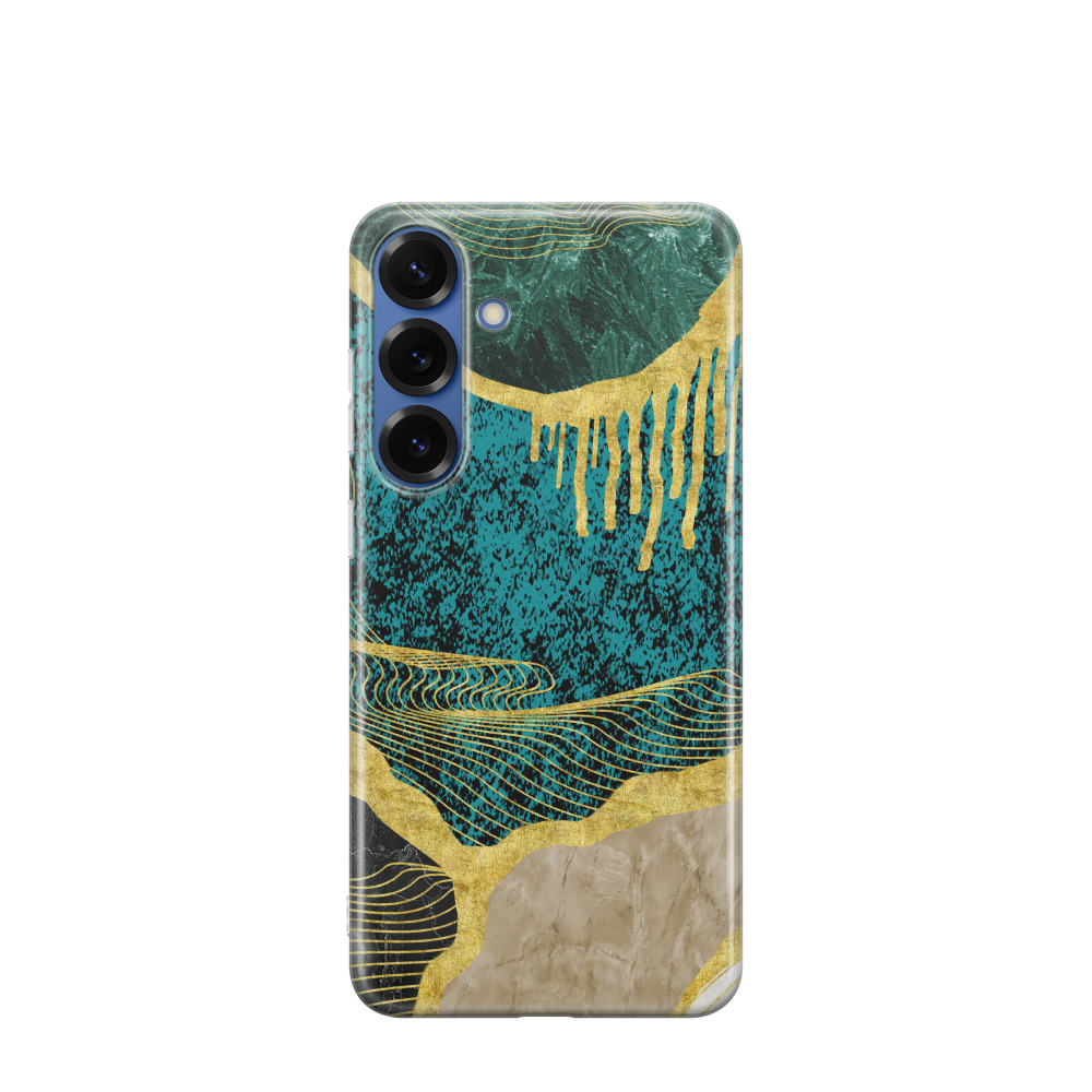 Samsung Galaxy S25 Plus Gummi Hülle Marmor Marble 14 - Grün