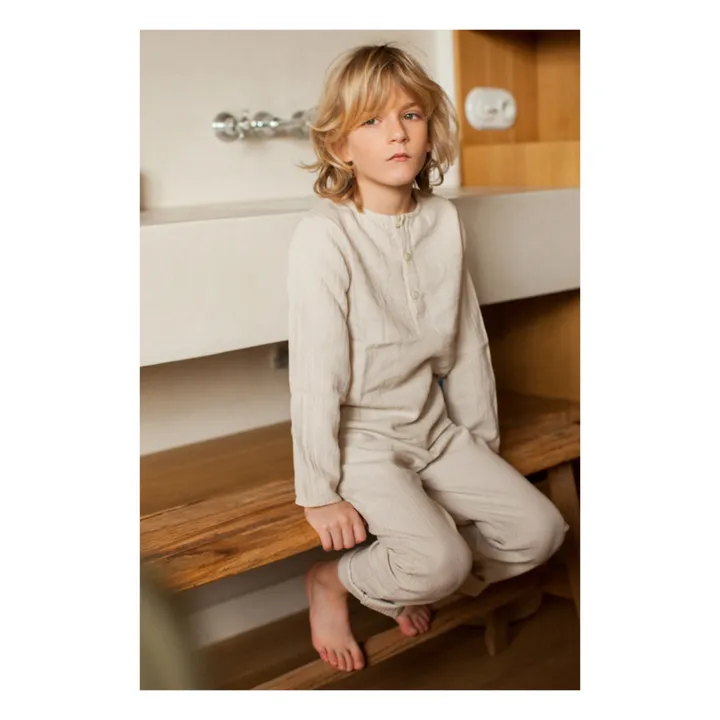 Marlot Paris Pyjama Gaze de Coton Jake | Ecru