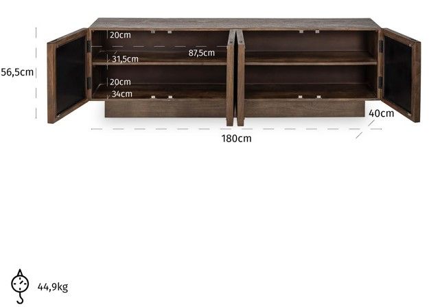 Tv-meubel 212449 Bryant B180 x D40 x H56.5 cm