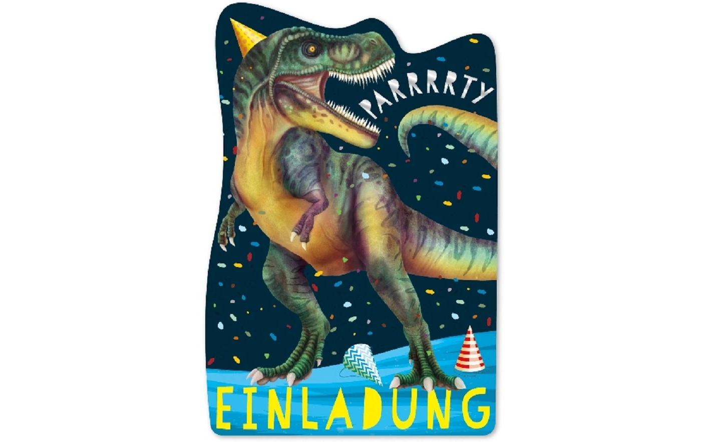 Einladungskarte Dinosaurier 6 StückGeburtstagseinladungen für Dino-Fans