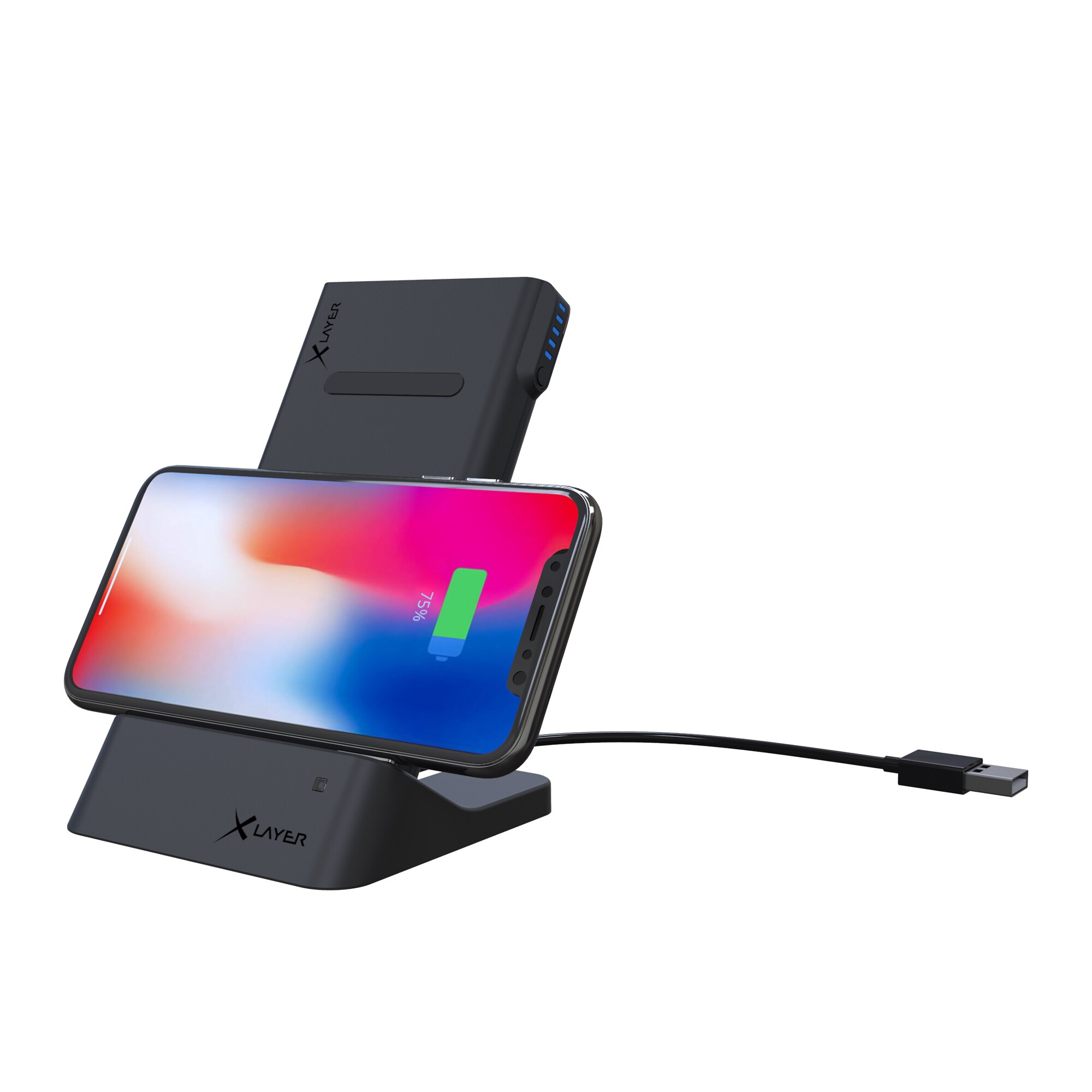 Xlayer WIRELESS Powerbank Wireless Charger with Dock Qi-zertifiziert 6000mAh